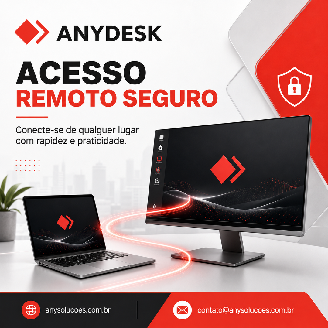Orientação visual sobre escolher o caminho correto, conferir a origem e manter controle sobre cada sessão com AnyDesk