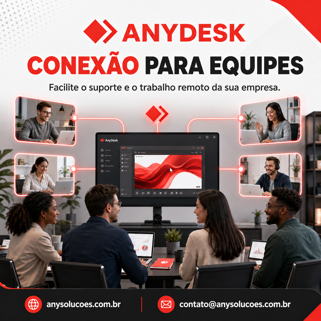 Ilustração informativa associada a a navegação completa do projeto no AnyDesk